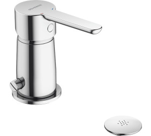 Single lever bidet mixer with diverter